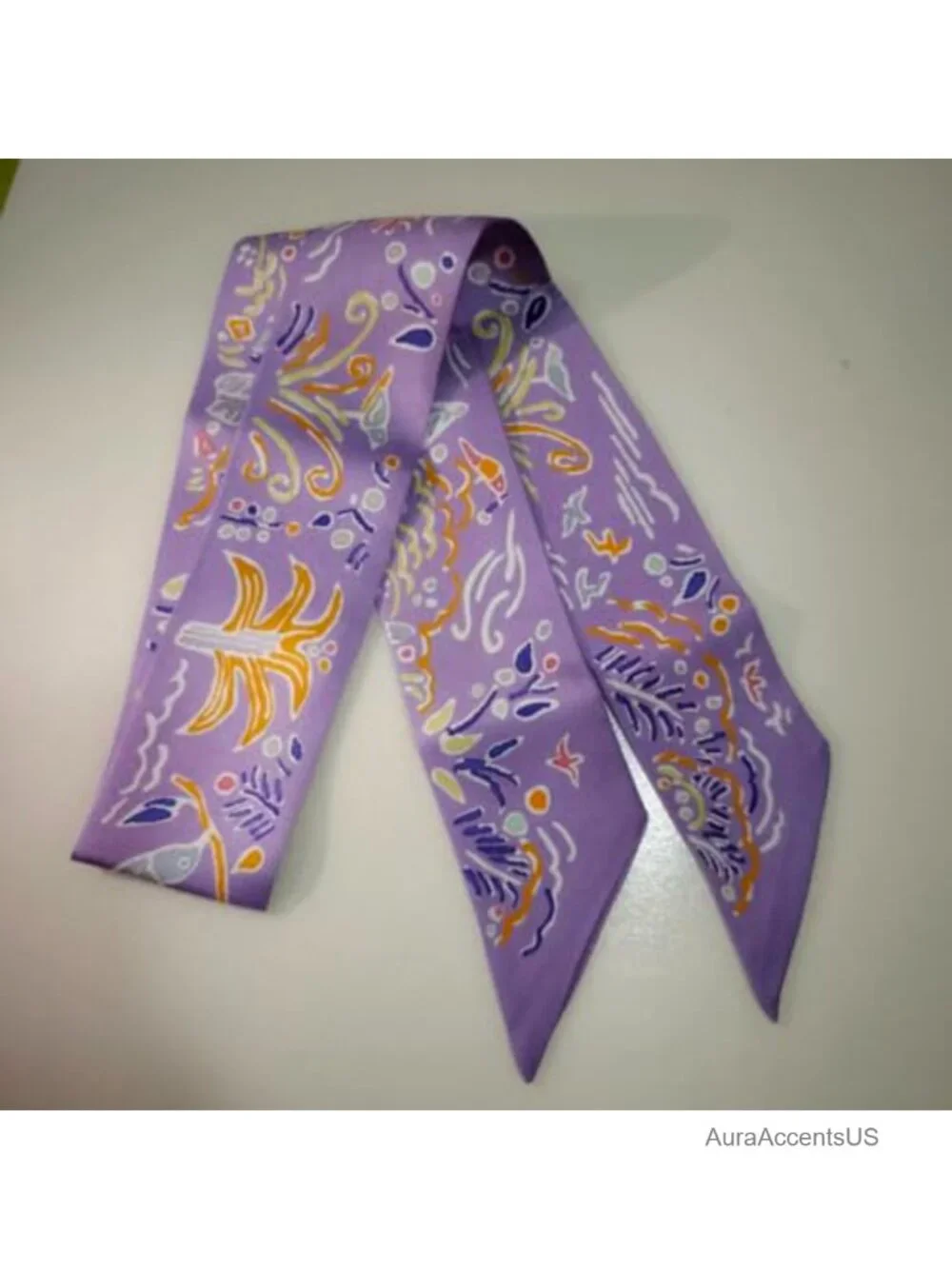 100% Pure Mulberry Silk Scarf - Lightweight Neckerchief - 8-in-1 Styling